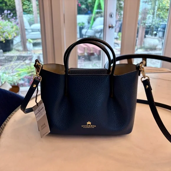 Cuoieria Fiorentina Candy Tote Bag - Navy - NWT (Made in Italy) - Picture 9 of 9